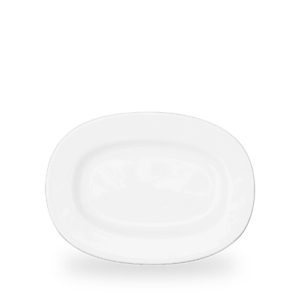 OVALE TELLER MIT RAND 28CM