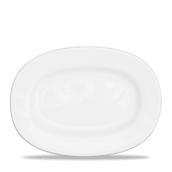 OVALE TELLER MIT RAND 28CM