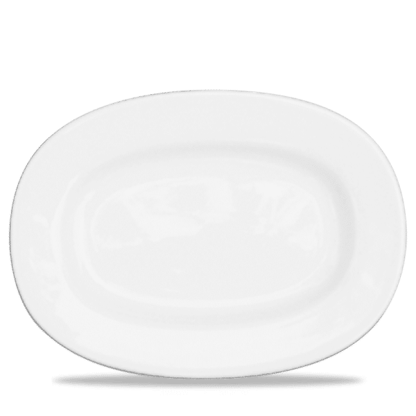 OVALE TELLER MIT RAND 33CM