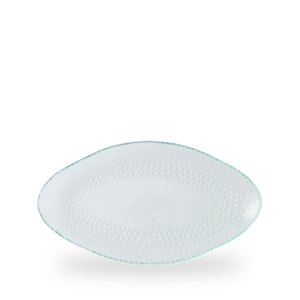 ORGANISCHER LÄNGLICHER GLASTABLETT 30 X 16.2CM