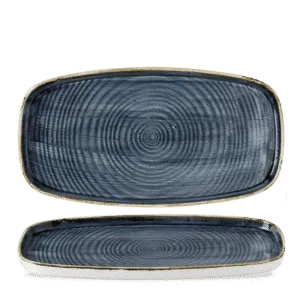 LÄNGLICHE SERVIERPLATTE MIT ERHÖHTEM RAND30 X 15.4CM