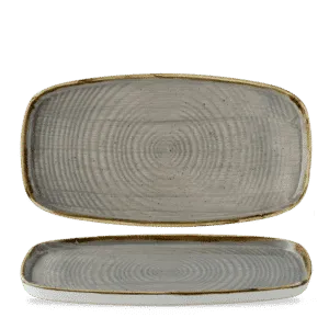 LÄNGLICHE SERVIERPLATTE MIT ERHÖHTEM RAND30 X 15.4CM