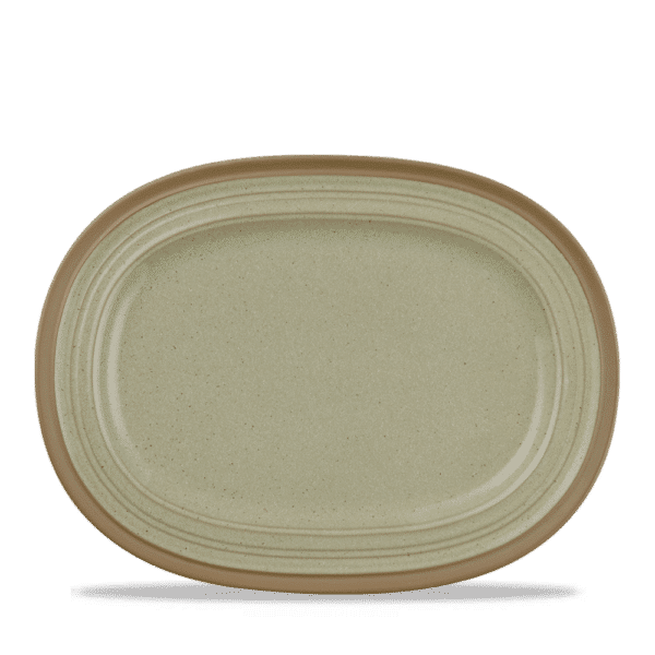 OVAL RIMMED PLATE 32CM