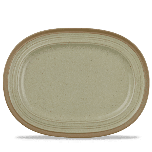RIMMED OVAL PLATE 35.5 X 26.5CM