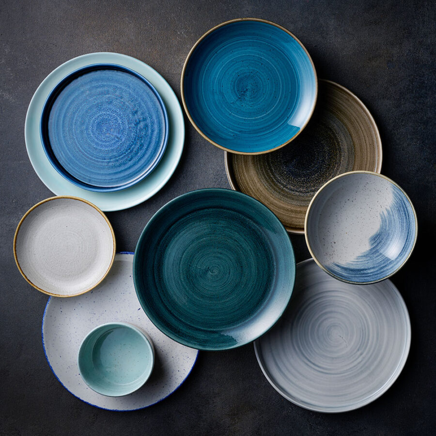 Churchill Stonecast Java Blue Coupe Plate 26cm