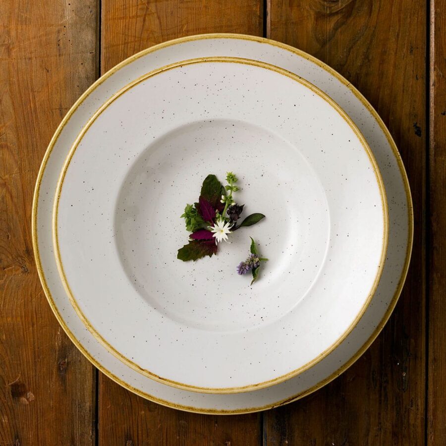 Churchill Stonecast Barley Wide Rim Bowl 24cm