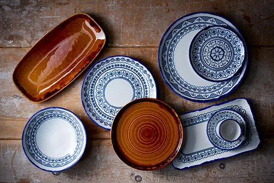 Dudson Harvest Mediterranean tabletop plates from Churchill