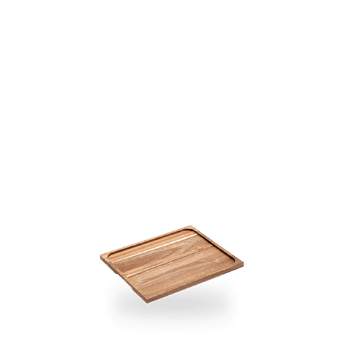Comas Buffet Acacia Base Brown 34.5 x 28.5cm on white background