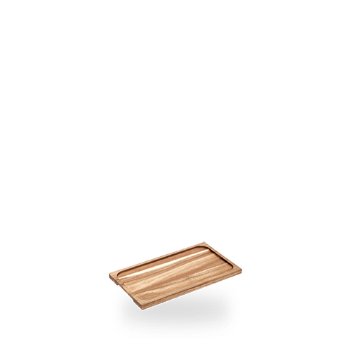 Comas Buffet Acacia Base Brown 34.5 x 19.5cm on white background