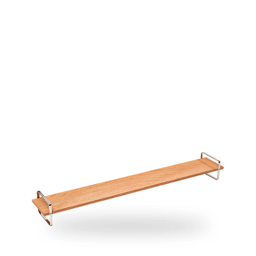 Comas Buffett Low Large Presentation Table Brown 80 x 12cm on white background