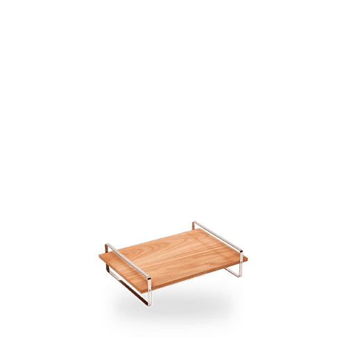 Comas Buffett Low Small Wide Presentation Table Brown 35 x 25cm on white background