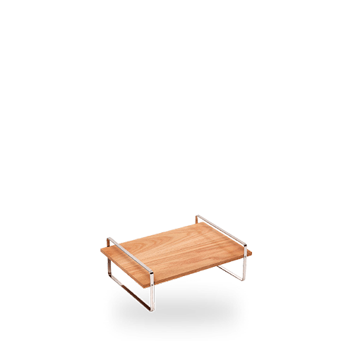 Comas Buffett High Small Wide Presentation Table Brown 35 x 25cm on white background