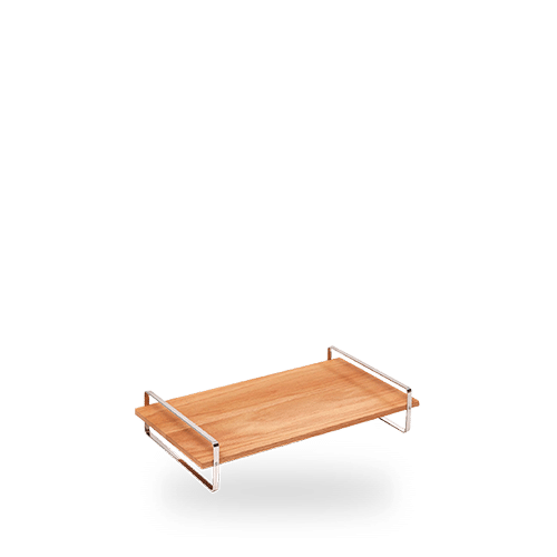 Comas Buffett Low Medium Wide Presentation Table Brown 45 x 25cm on white background