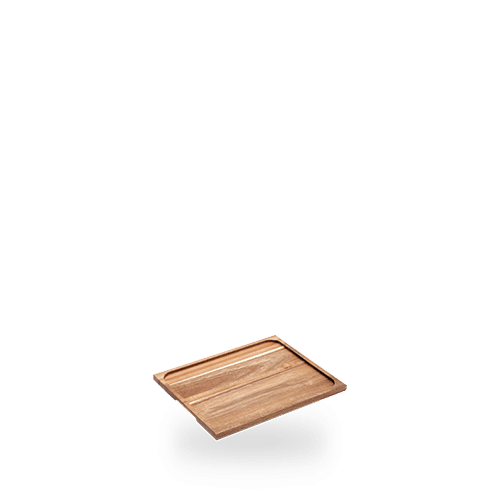 Comas Buffet Acacia Base Brown 32 x 32cm on white background