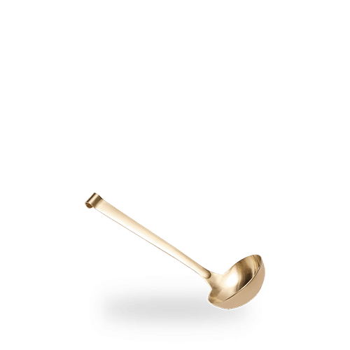 Comas Utensils Soup Ladle Gold 26.5cm on white background
