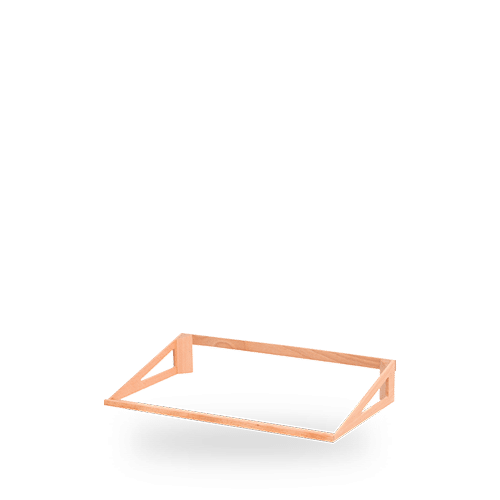 Comas Buffet Low Slanted Rise Brown 53 x 32.5cm on white background