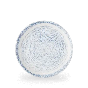 Churchill Inked Cascade Indigo 26cm Coupe-Teller auf weißem Hintergrund