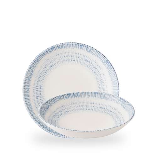 Churchill Inked Cascade Indigo 24.8cm Coupe Bowl on white background