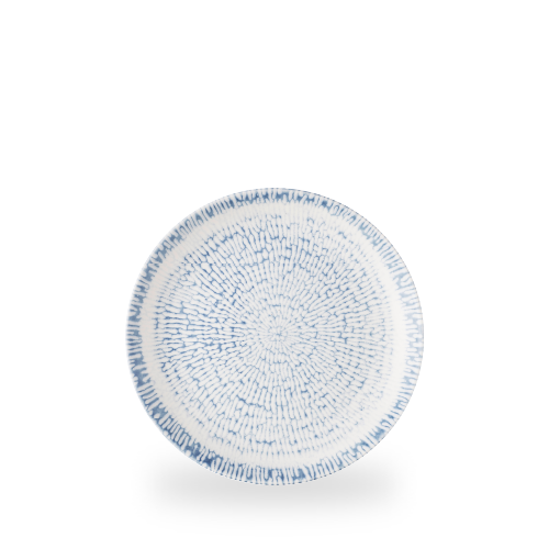 Churchill Inked Cascade Indigo 21.7cm Coupe Plate on white background