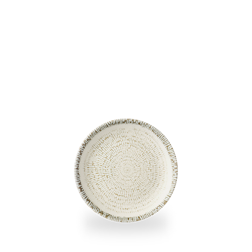 Churchill Inked Cascade Taupe 16.5cm Coupe Plate on white background