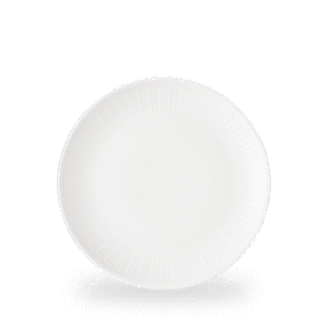 Churchill Inked Era White 26cm Coupe-Teller auf weißem Hintergrund