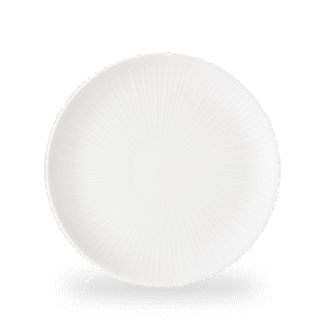 Churchill Inked Era White 28.8cm Coupe-Teller auf weißem Hintergrund