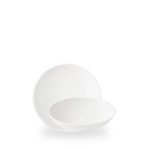 Churchill Inked Era White 18.2cm Coupe-Schüssel auf weißem Hintergrund