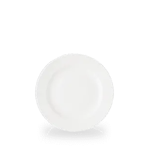 Churchill Inked Era White 21cm Rimmed Plate on white background