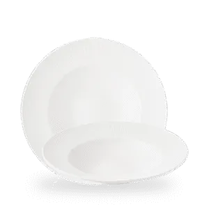 Churchill Inked Era White 28.8cm Wide Rim Bowl on white background
