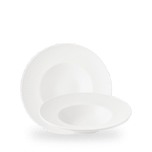 Churchill Inked Era White 24cm Wide Rim Bowl on white background