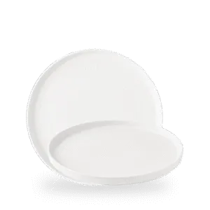 Churchill Inked Era White 26cm Walled Plate on white background
