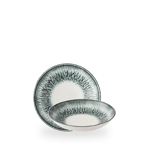 Churchill Inked Lumé Midnight Blue 18.2cm Coupe Bowl on white background