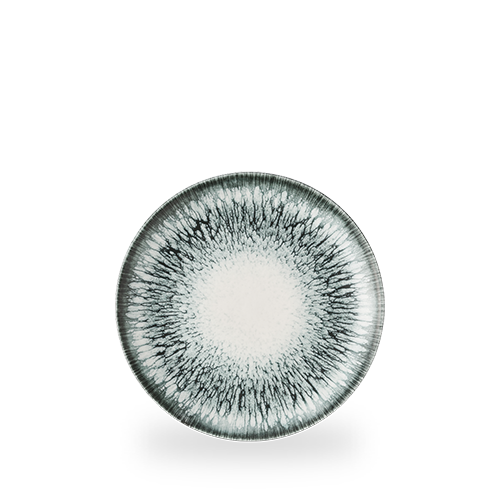 Churchill Inked Lumé Midnight Blue 21.7cm Coupe Plate on white background