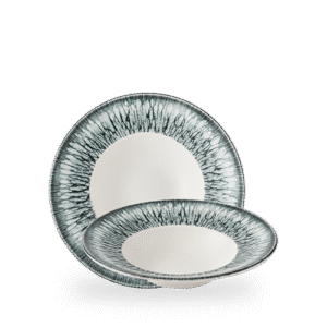 Churchill Inked Lumé Midnight Blue 24cm Wide Rim Bowl on white background