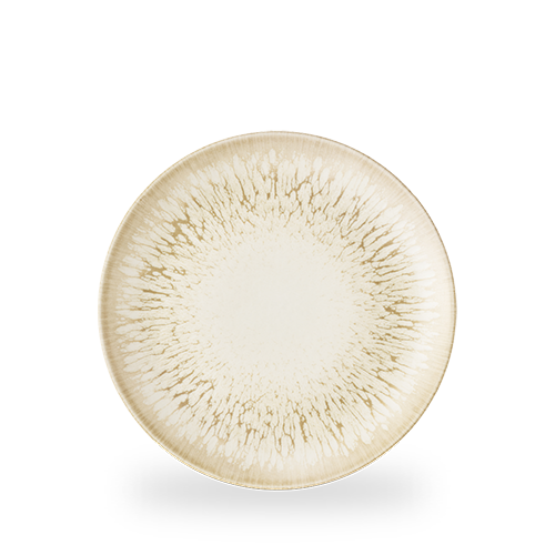 Churchill Inked Lumé Natural 26cm Coupe Plate on white background