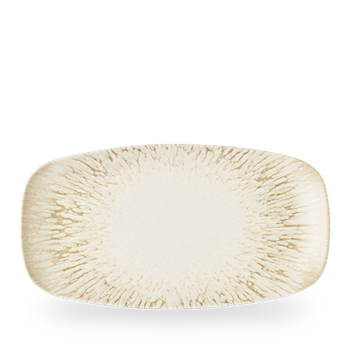 Churchill Inked Lumé Natural 35.5 x 18.9cm Oblong Platter on white background