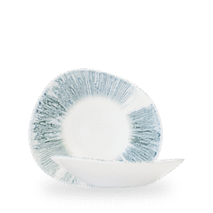 Churchill Inked Lyra Blue 25cm Opal Bowl on white background