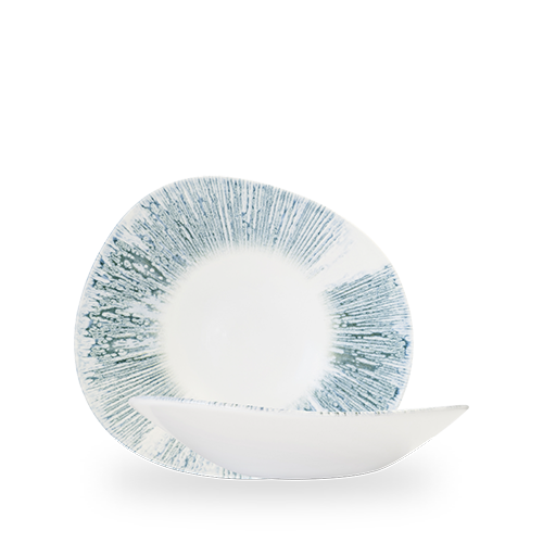 Churchill Inked Lyra Blue 25cm Opal Bowl on white background
