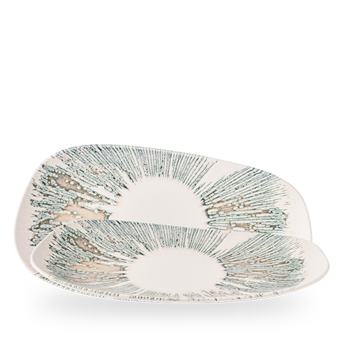Churchill Inked Lyra Pink 35 x 18.5cm Opal Platter on white background