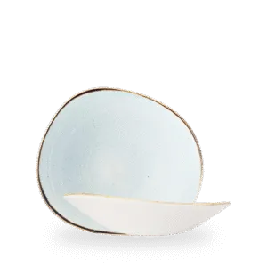 Churchill Stonecast Duck Egg Blue 25cm Opal-Schüssel auf weißem Hintergrund