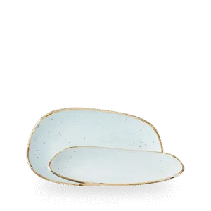 Churchill Stonecast Duck Egg Blue 26 x 15cm Opal-Platte auf weißem Hintergrund
