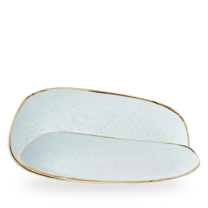Churchill Stonecast Duck Egg Blue 35 x 18.5cm Opal-Platte auf weißem Hintergrund