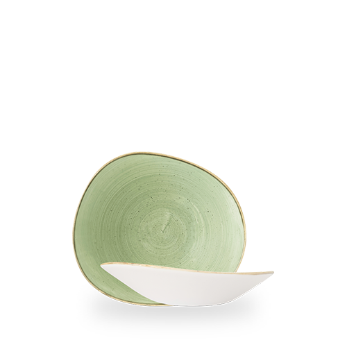 Churchill Stonecast Sage Green 20cm Opal Bowl on white background