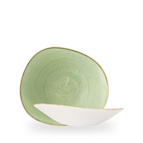Churchill Stonecast Sage Green 25cm Opal Bowl on white background