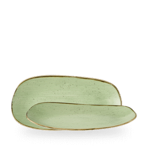 Churchill Stonecast Sage Green 30 x 15cm Opal-Platte auf weißem Hintergrund