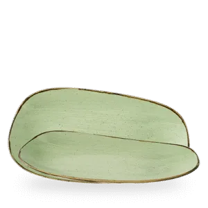 Churchill Stonecast Sage Green 35 x 18.5cm Opal-Platte auf weißem Hintergrund