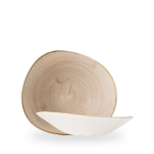Churchill Stonecast Truffle 25cm Opal-Schüssel auf weißem Hintergrund