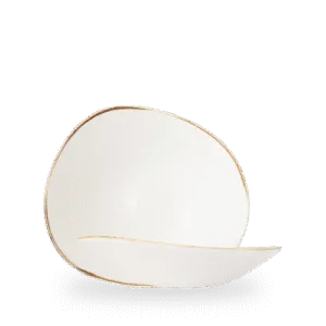 Churchill Stonecast Barley White 25cm Opal-Schüssel auf weißem Hintergrund