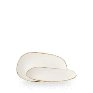 Churchill Stonecast Barley White 22 x 13cm Opal-Platte auf weißem Hintergrund