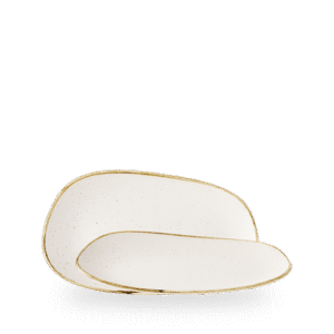 Churchill Stonecast Barley White 26 x 15cm Opal-Platte auf weißem Hintergrund